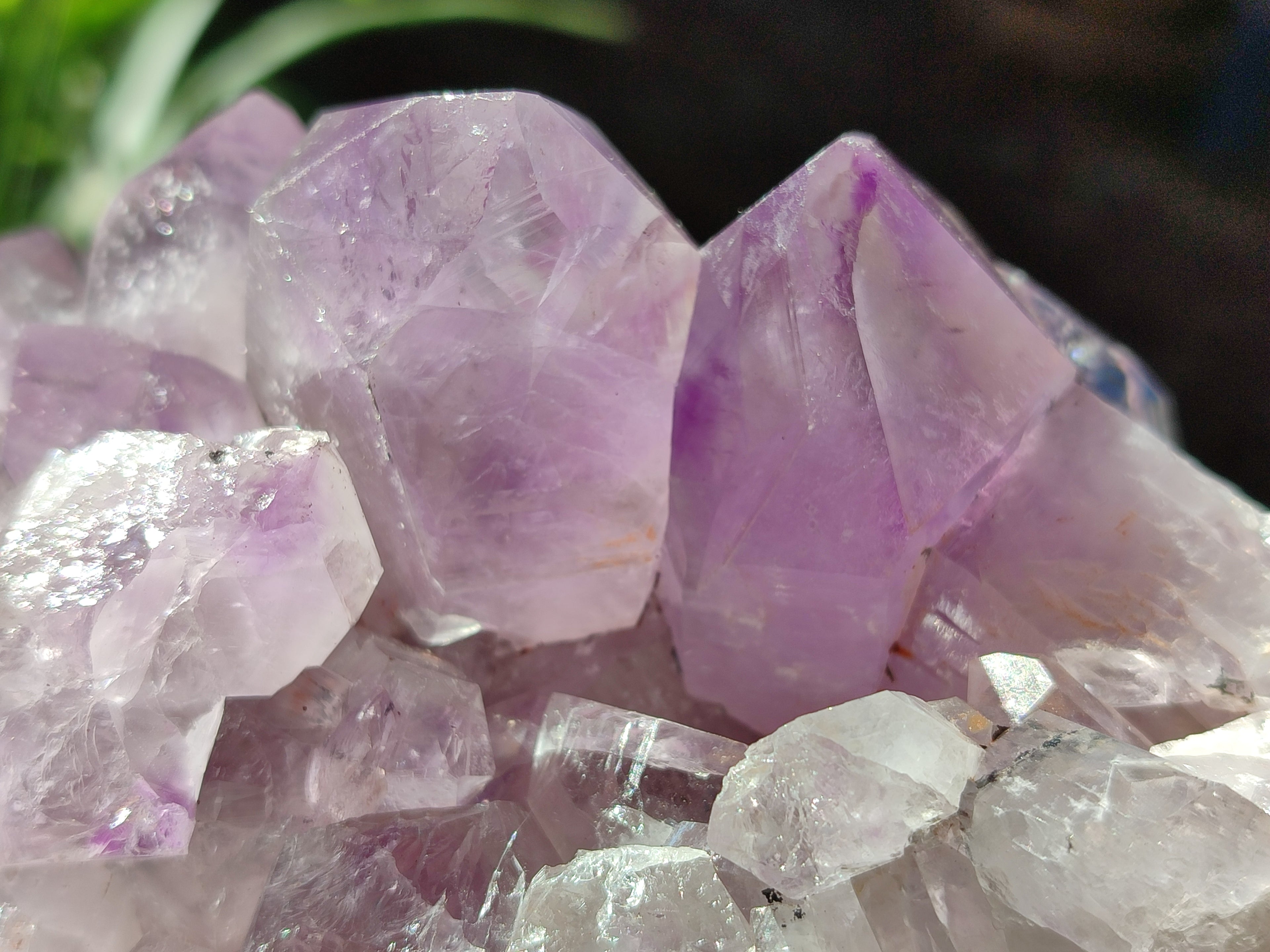 Natural Jacaranda Amethyst Quartz Clusters x 2 From Mumbwa, Zambia - Toprock Gemstones and Minerals 