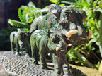 Hand Made Green Verdite Warthog Family Sculpture x 1 From Zimbabwe - Toprock Gemstones and Minerals 