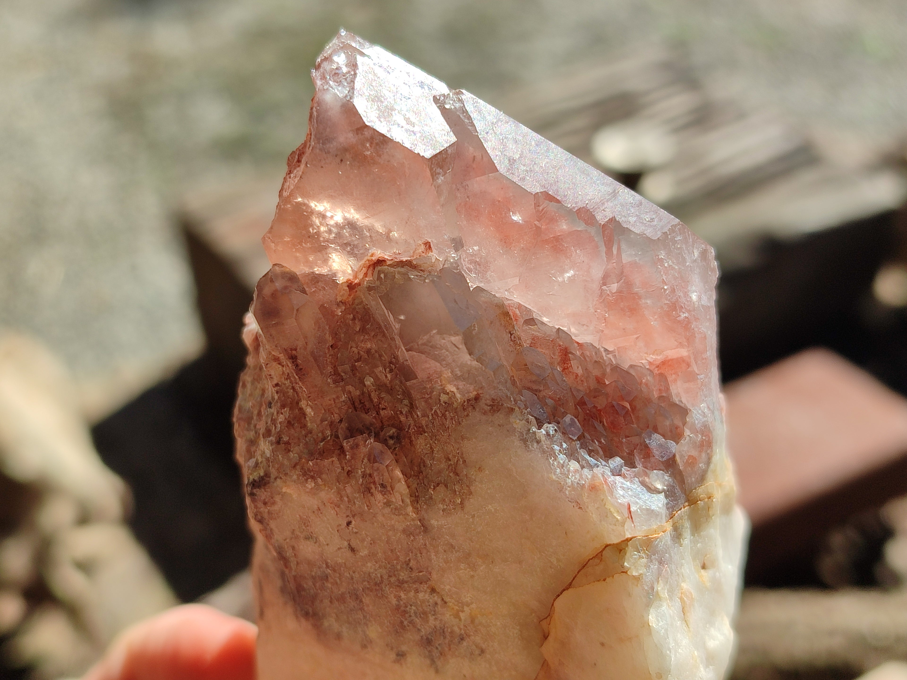 Natural Red Hematoid Quartz Clusters x 6 From Karoi, Zimbabwe - Toprock Gemstones and Minerals 