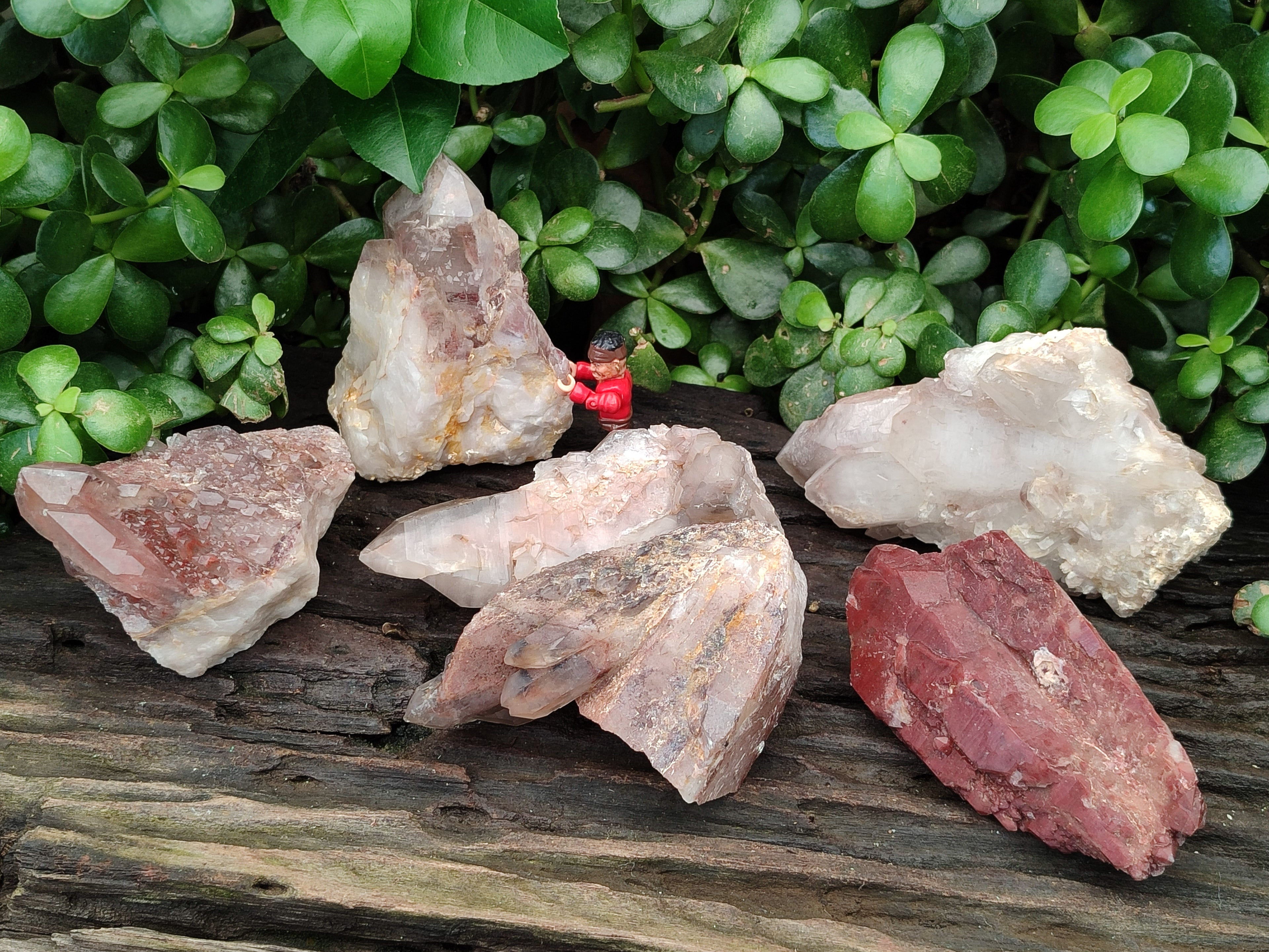 Natural Red Hematoid Quartz Clusters x 6 From Karoi, Zimbabwe - Toprock Gemstones and Minerals 