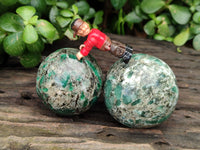 Polished Emerald Mica In Matrix Free Forms x 3 From Mutoko, Zimbabwe