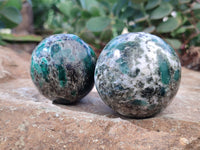 Polished Emerald Mica In Matrix Free Forms x 3 From Mutoko, Zimbabwe