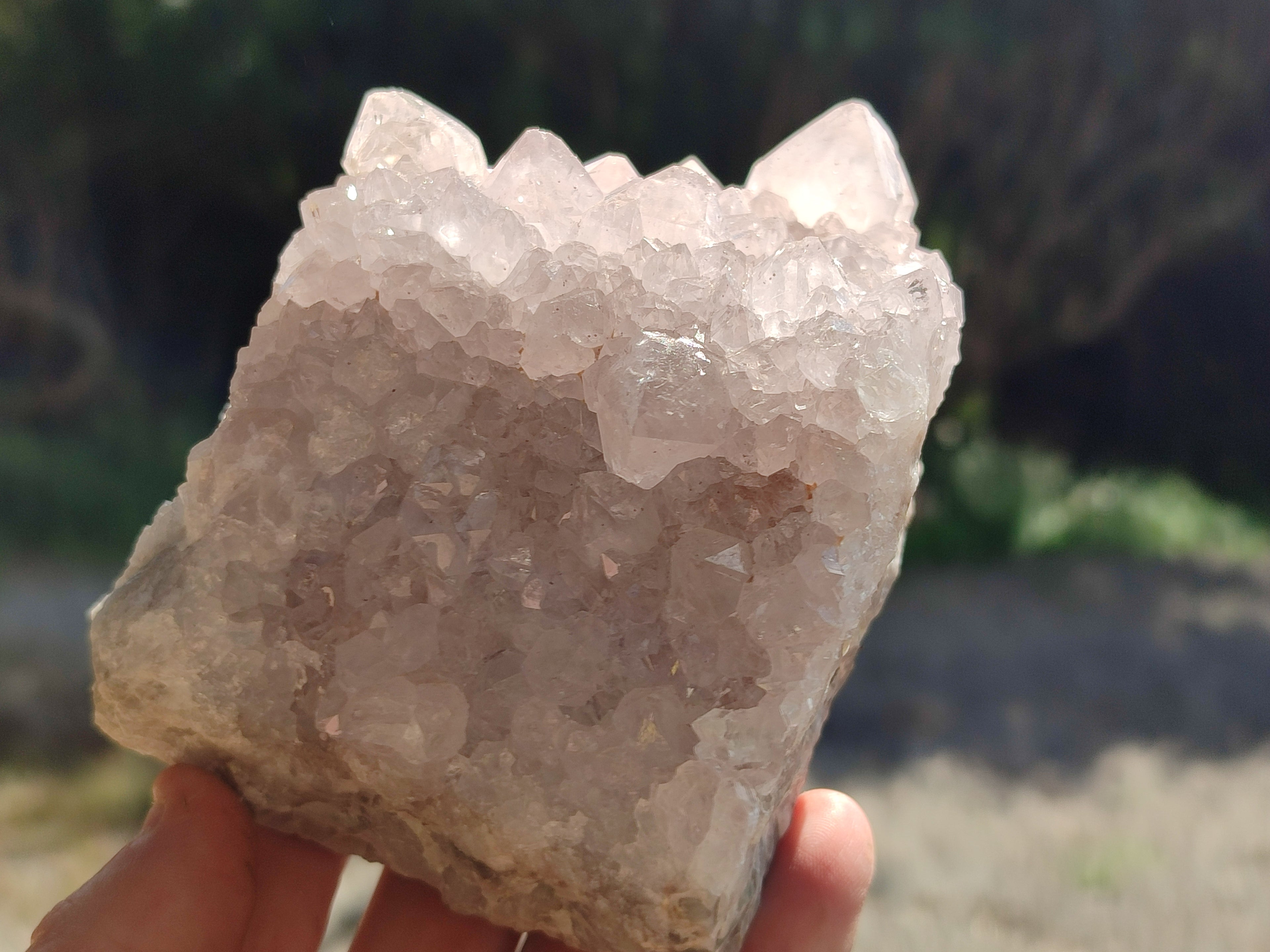 Natural Lilac Spirit Quartz Clusters x 2 From Boekenhouthoek, South Africa - Toprock Gemstones and Minerals 