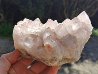 Natural Lilac Spirit Quartz Clusters x 2 From Boekenhouthoek, South Africa