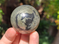 Polished Rare Pharaoh Stone Pyrite in Basalt Spheres x 6 Iron Duke Mine, Zimbabwe
