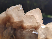 Natural Phantom Quartz Clusters x 2 From Luena, Congo
