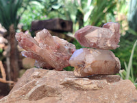 Natural Red Hematoid Quartz Clusters x 35 From Karoi, Zimbabwe