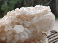 Natural White Cascading Candle Quartz Clusters x 3 From Madagascar