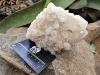 Natural White Cascading Candle Quartz Clusters x 3 From Madagascar