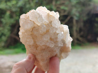Natural White Cascading Candle Quartz Clusters x 3 From Madagascar