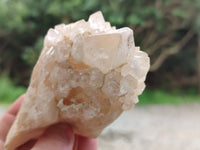 Natural White Cascading Candle Quartz Clusters x 3 From Madagascar