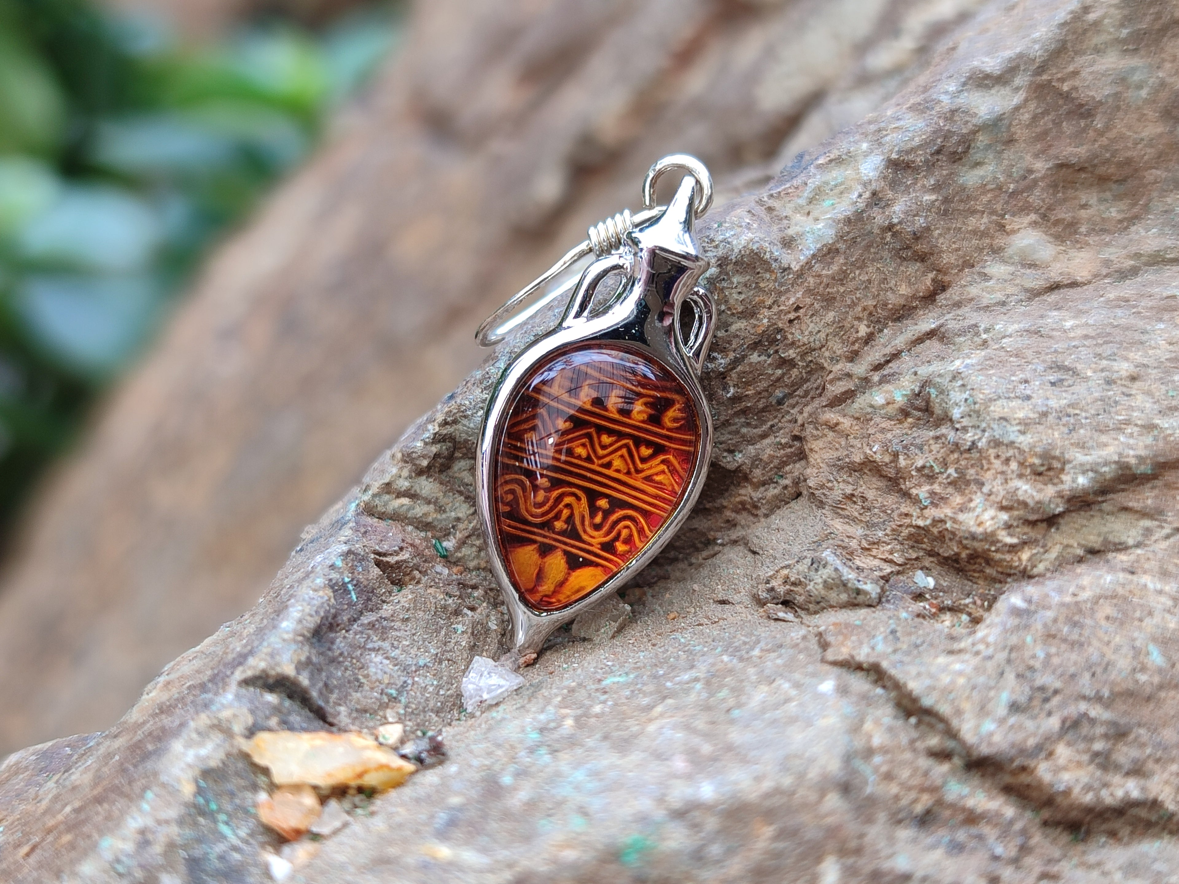 Polished Baltic Amber Earring and Pendant Sets on Sterling Silver - Sold Per Set - From Poland - Toprock Gemstones and Minerals 