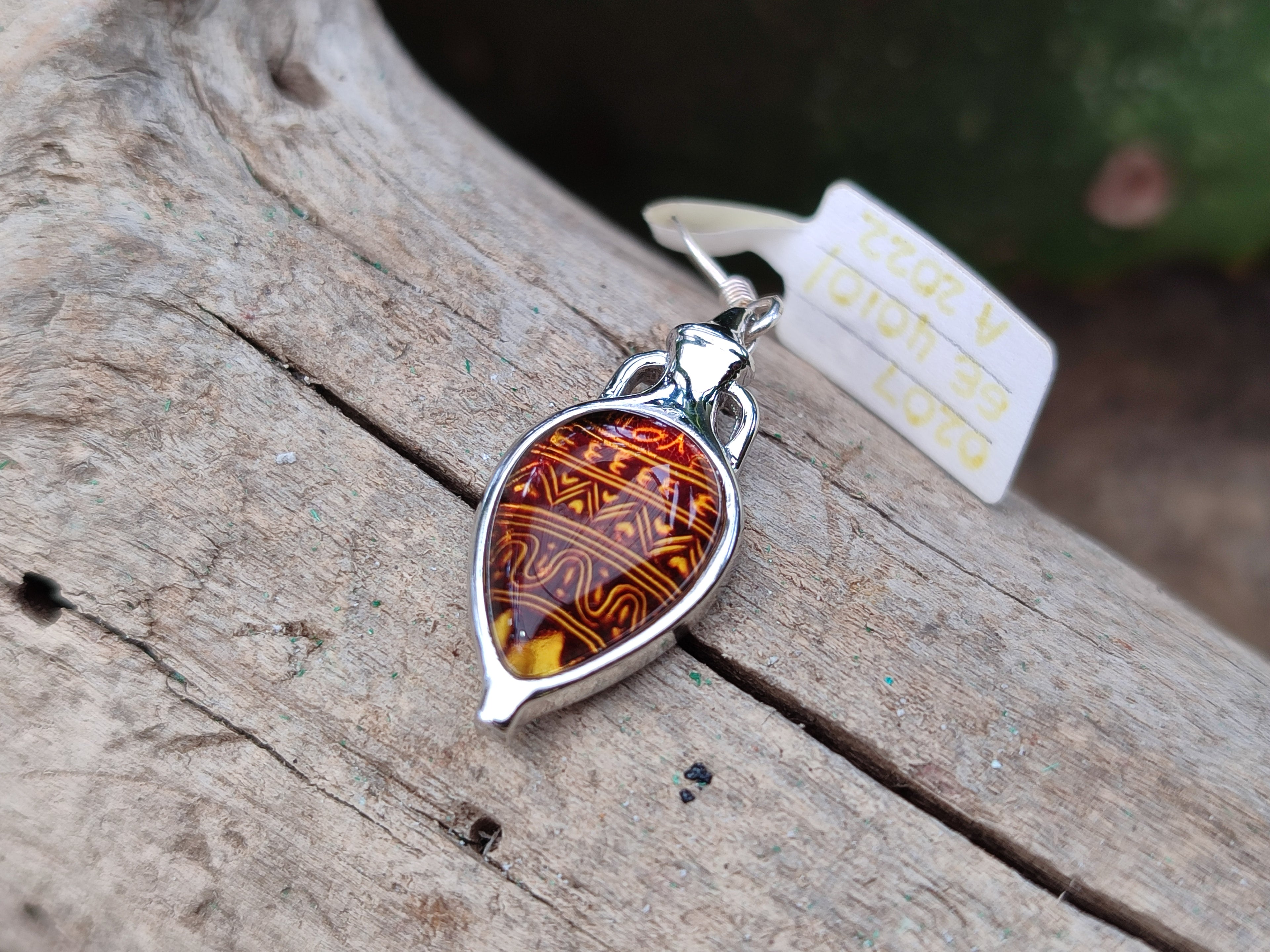 Polished Baltic Amber Earring and Pendant Sets on Sterling Silver - Sold Per Set - From Poland - Toprock Gemstones and Minerals 