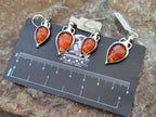 Polished Baltic Amber Earring and Pendant Sets on Sterling Silver - Sold Per Set - From Poland - Toprock Gemstones and Minerals 