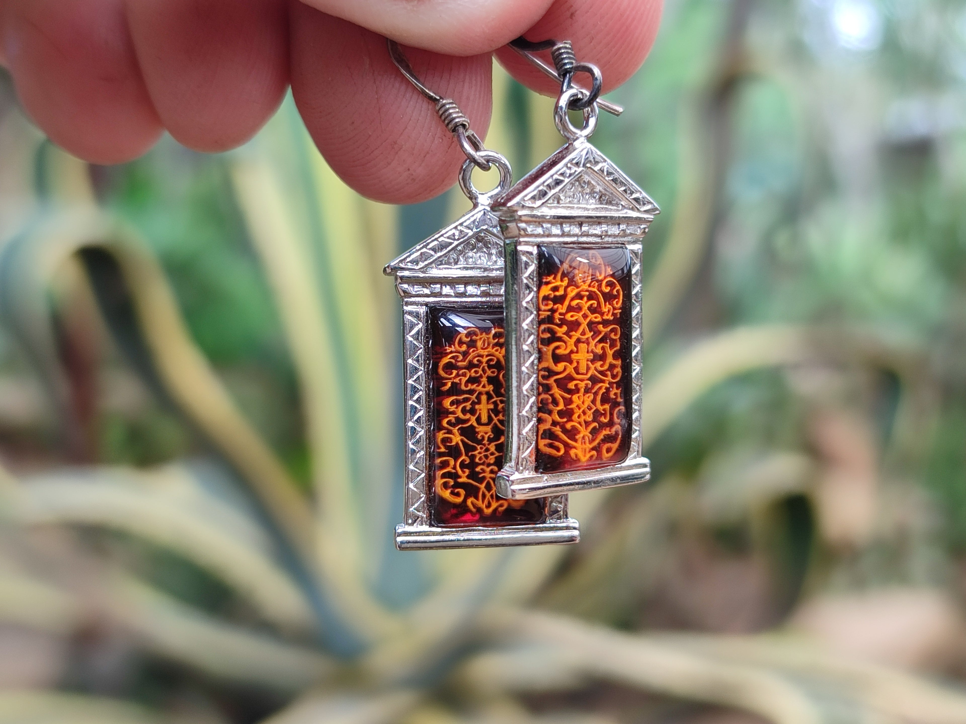 Polished Baltic Amber Earring and Pendant Sets on Sterling Silver - Sold Per Set - From Poland - Toprock Gemstones and Minerals 