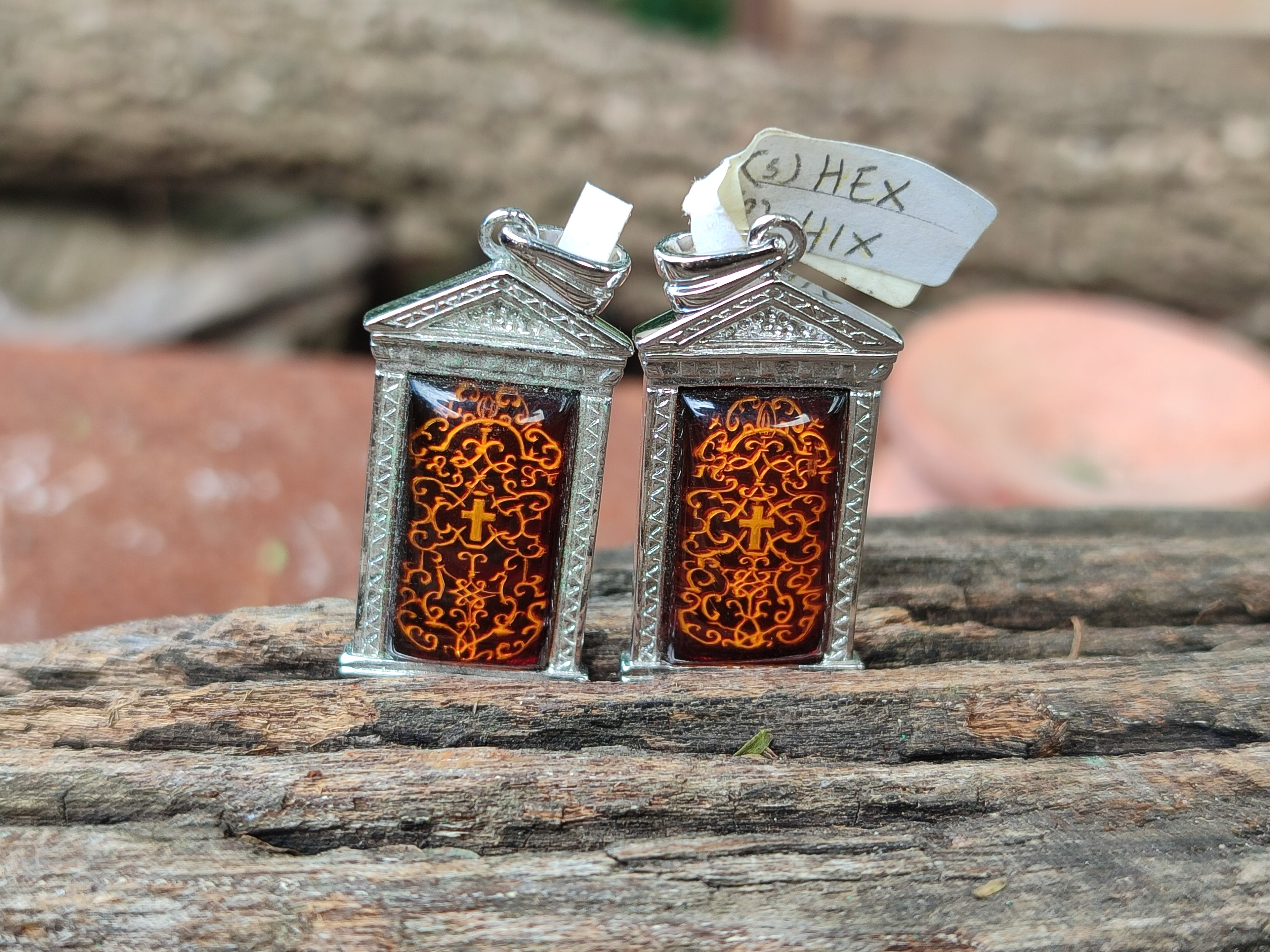 Polished Baltic Amber Earring and Pendant Sets on Sterling Silver - Sold Per Set - From Poland - Toprock Gemstones and Minerals 