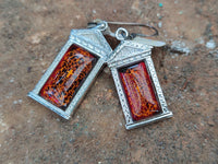 Polished Baltic Amber Earring and Pendant Sets on Sterling Silver - Sold Per Set - From Poland