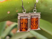 Polished Baltic Amber Earring and Pendant Sets on Sterling Silver - Sold Per Set - From Poland