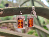 Polished Baltic Amber Earring and Pendant Sets on Sterling Silver - Sold Per Set - From Poland