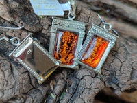 Polished Baltic Amber Earring and Pendant Sets on Sterling Silver - Sold Per Set - From Poland