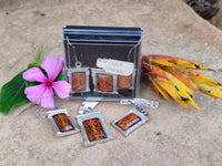 Polished Baltic Amber Earring and Pendant Sets on Sterling Silver - Sold Per Set - From Poland