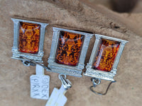 Polished Baltic Amber Earring and Pendant Sets on Sterling Silver - Sold Per Set - From Poland