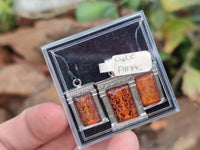 Polished Baltic Amber Earring and Pendant Sets on Sterling Silver - Sold Per Set - From Poland