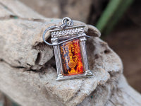 Polished Baltic Amber Earring and Pendant Sets on Sterling Silver - Sold Per Set - From Poland