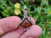 Polished Baltic Amber Earring and Pendant Sets on Sterling Silver - Sold Per Set - From Poland