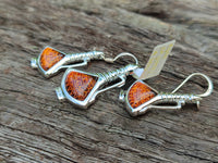 Polished Baltic Amber Earring and Pendant Sets on Sterling Silver - Sold Per Set - From Poland