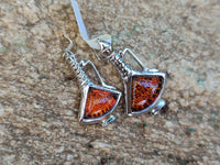 Polished Baltic Amber Earring and Pendant Sets on Sterling Silver - Sold Per Set - From Poland