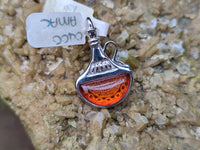 Polished Baltic Amber Earring and Pendant Sets on Sterling Silver - Sold Per Set - From Poland