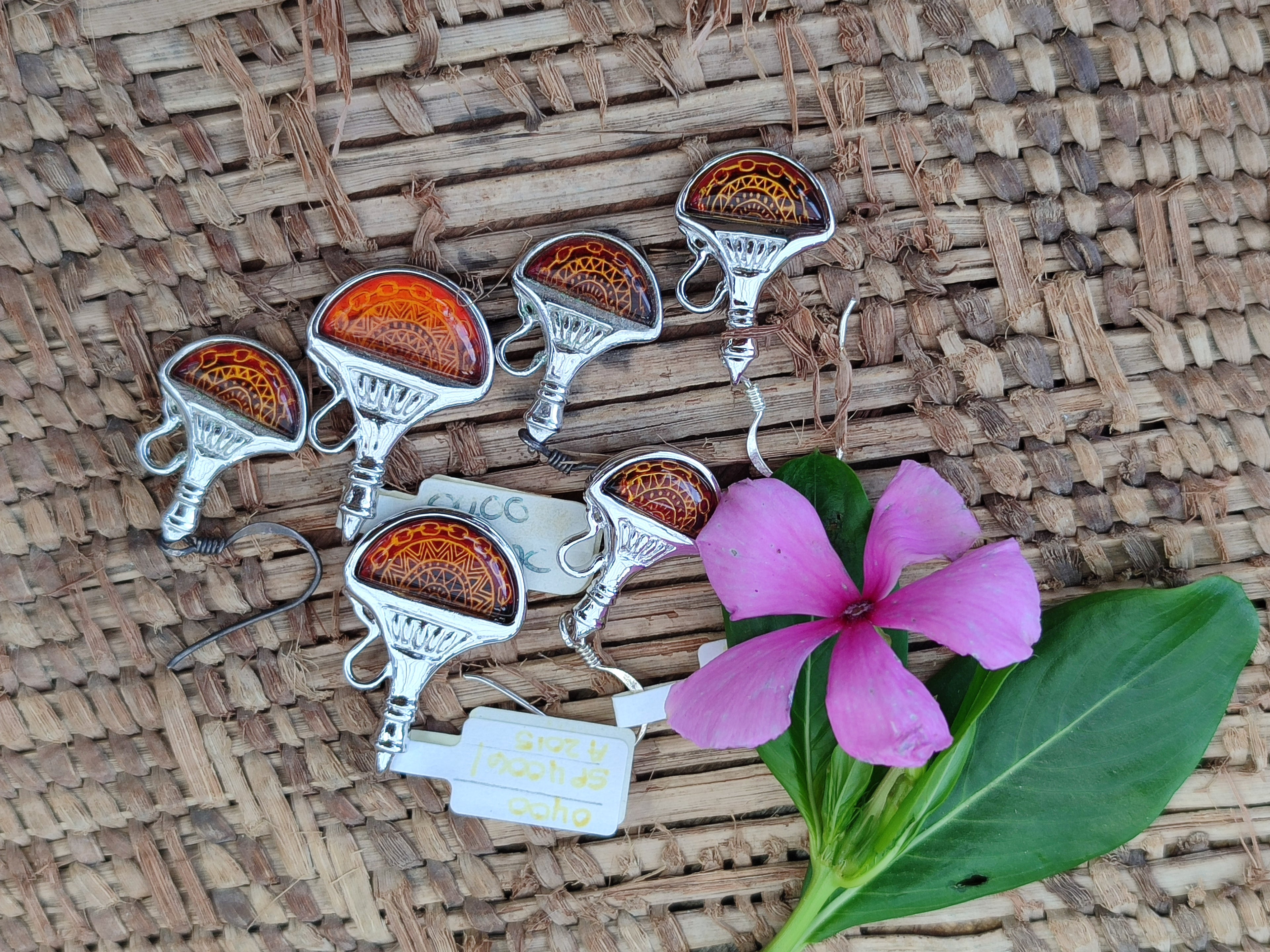 Polished Baltic Amber Earring and Pendant Sets on Sterling Silver - Sold Per Set - From Poland - Toprock Gemstones and Minerals 