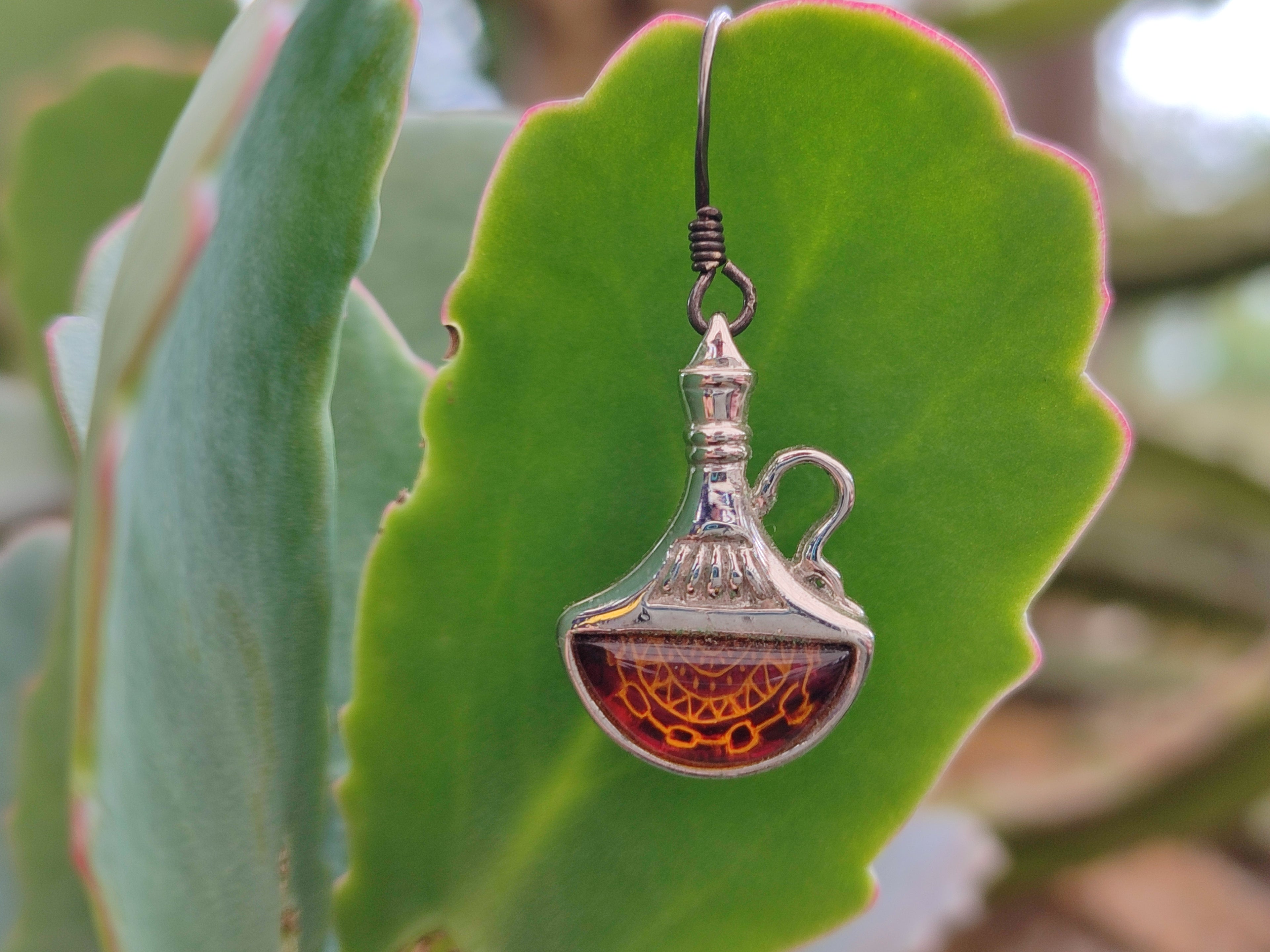 Polished Baltic Amber Earring and Pendant Sets on Sterling Silver - Sold Per Set - From Poland - Toprock Gemstones and Minerals 