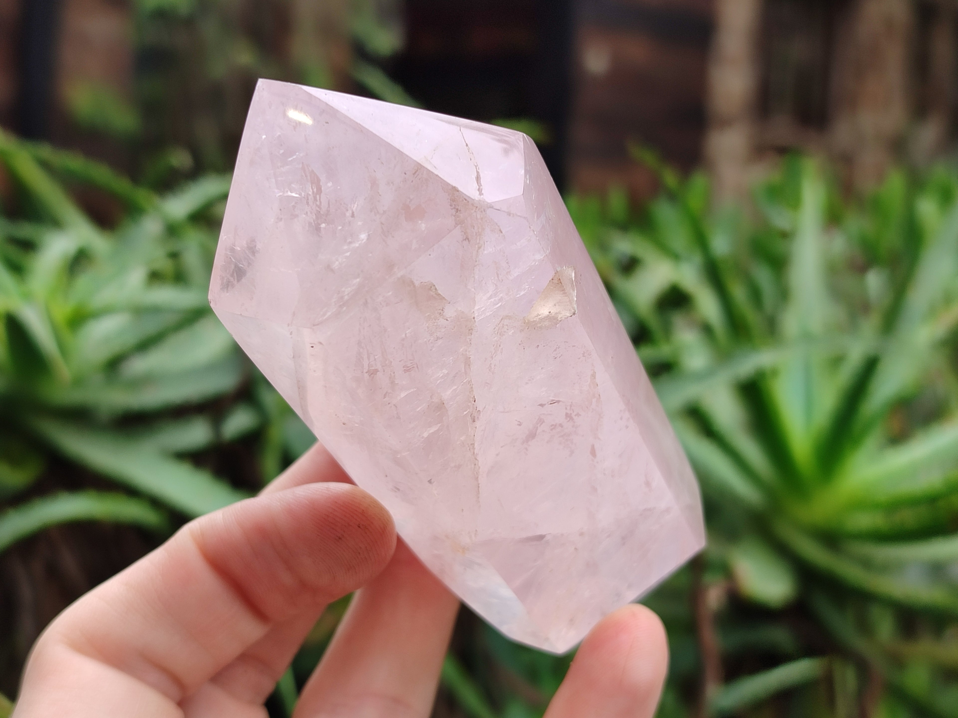 Polished Double Terminated Rose Quartz Points x 6 From Ambatondrazaka, Madagascar - Toprock Gemstones and Minerals 