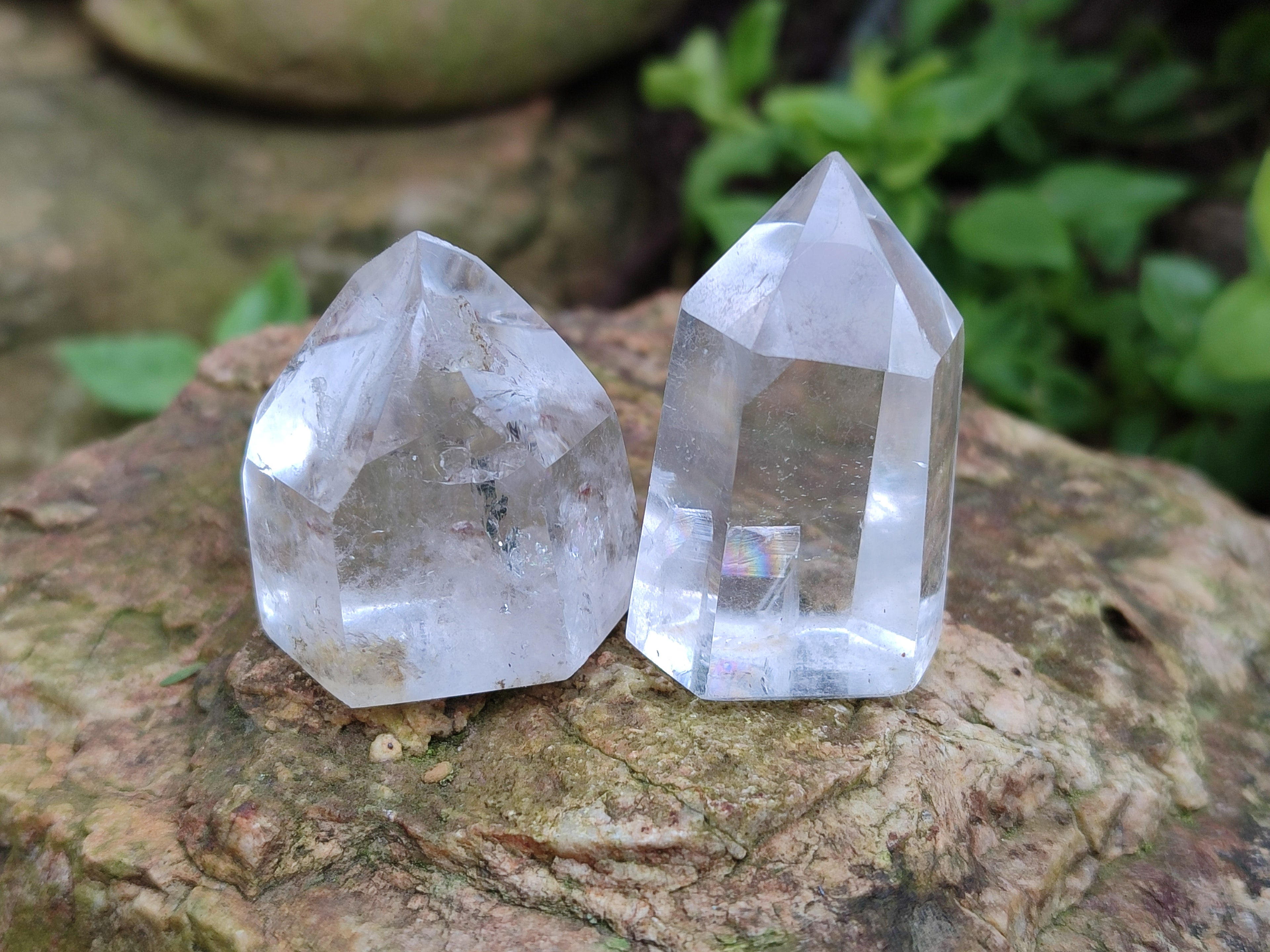 Polished Clear and Smokey Quartz Crystals x 35 From Madagascar - Toprock Gemstones and Minerals 