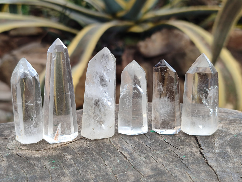 Polished Clear and Smokey Quartz Crystals x 35 From Madagascar - Toprock Gemstones and Minerals 