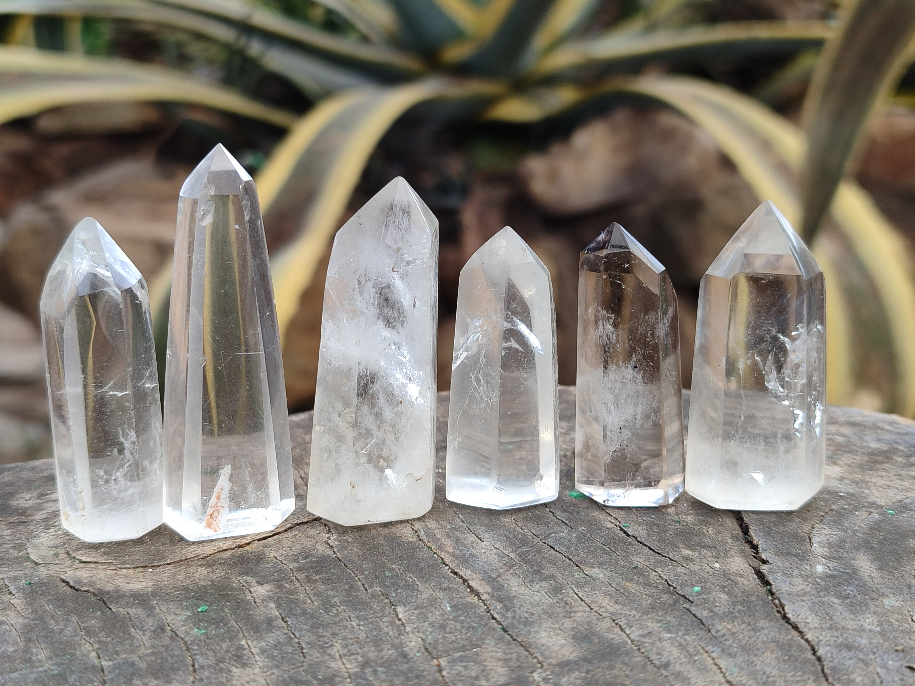 Polished Clear and Smokey Quartz Crystals x 35 From Madagascar - Toprock Gemstones and Minerals 