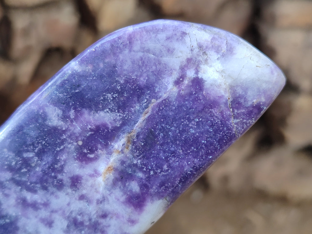 Polished Lepidolite Free Forms x 4 From Zimbabwe - Toprock Gemstones and Minerals 