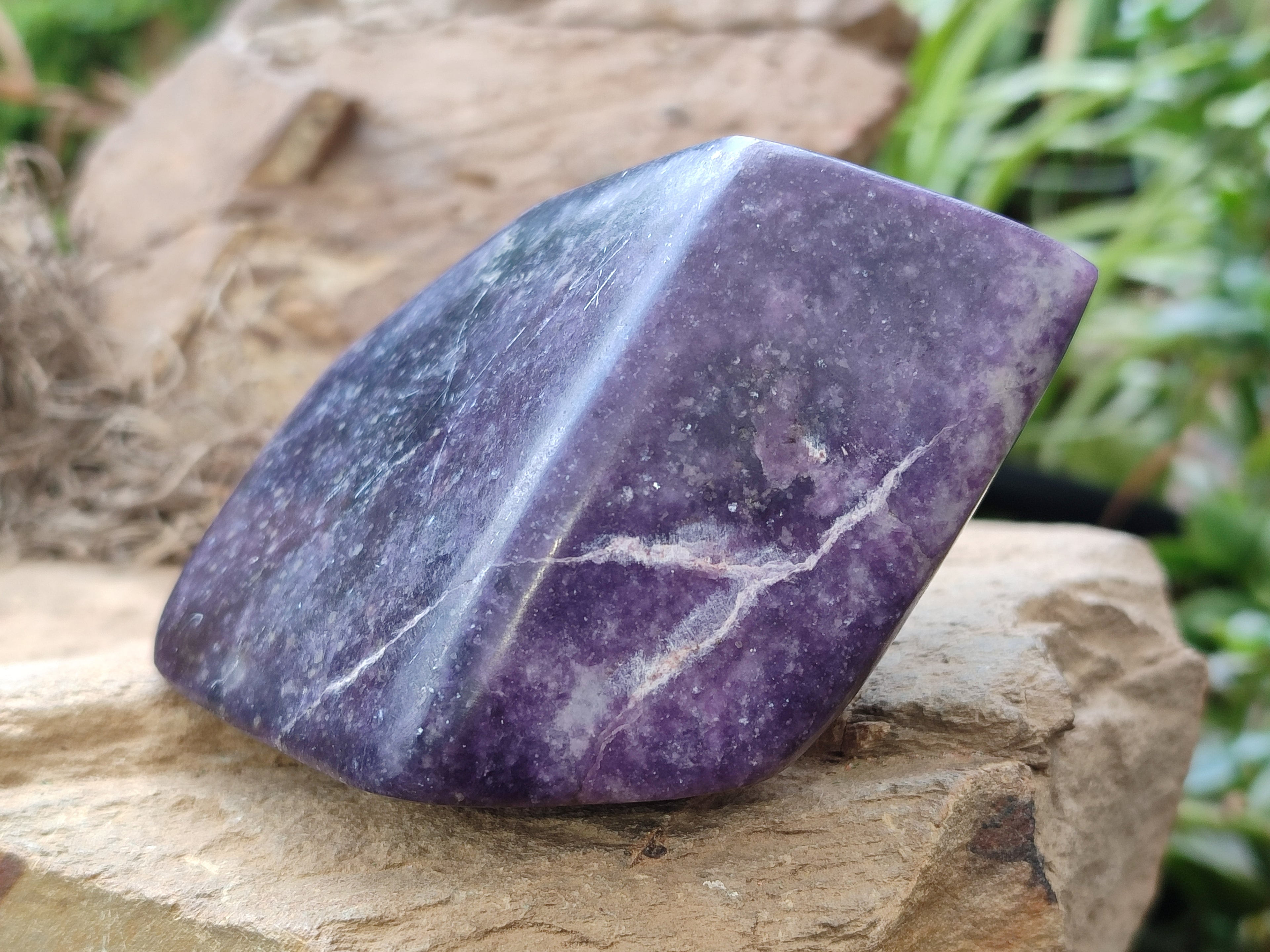Polished Lepidolite Free Forms x 4 From Zimbabwe - Toprock Gemstones and Minerals 