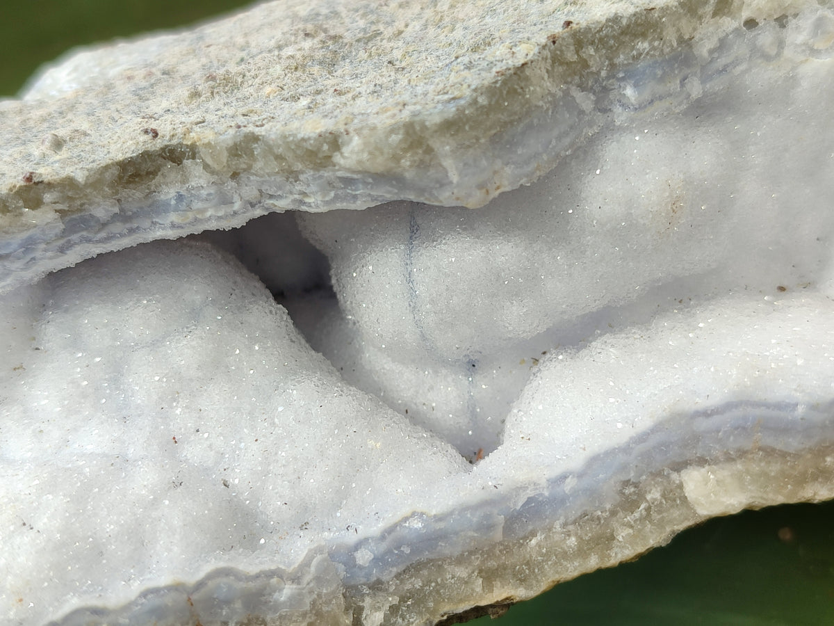 Natural Blue Lace Agate Geode Specimens x 6 From Nsanje, Malawi - Toprock Gemstones and Minerals 