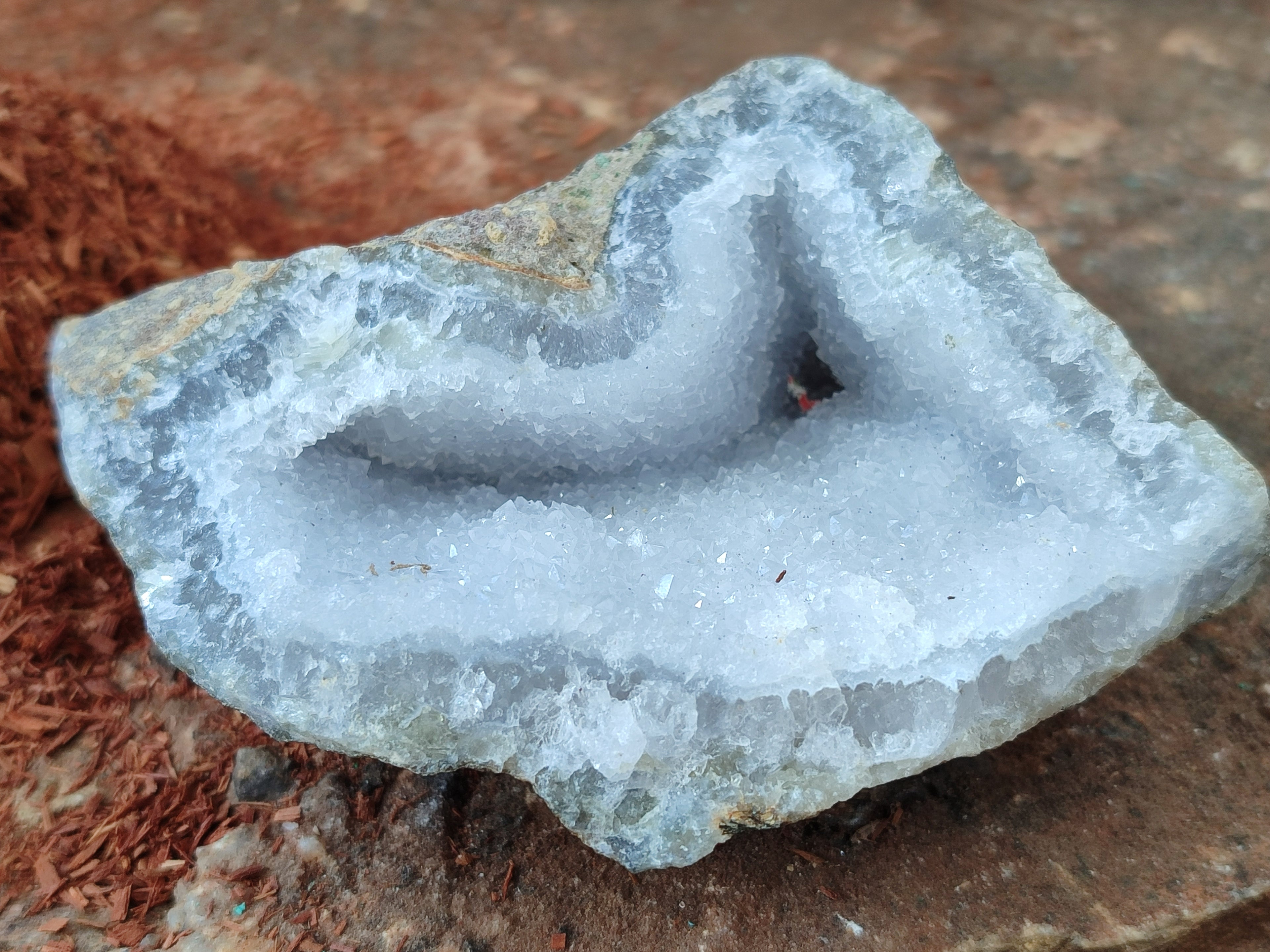 Natural Blue Lace Agate Geode Specimens x 6 From Nsanje, Malawi - Toprock Gemstones and Minerals 