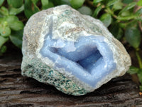 Natural Blue Lace Agate Geode Specimens x 6 From Nsanje, Malawi