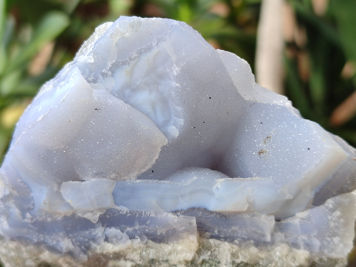 Natural Blue Lace Agate Geode Specimens x 6 From Nsanje, Malawi - Toprock Gemstones and Minerals 