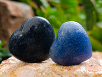 Polished Lazulite Hearts x 35 From Madagascar