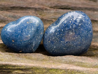 Polished Lazulite Hearts x 35 From Madagascar