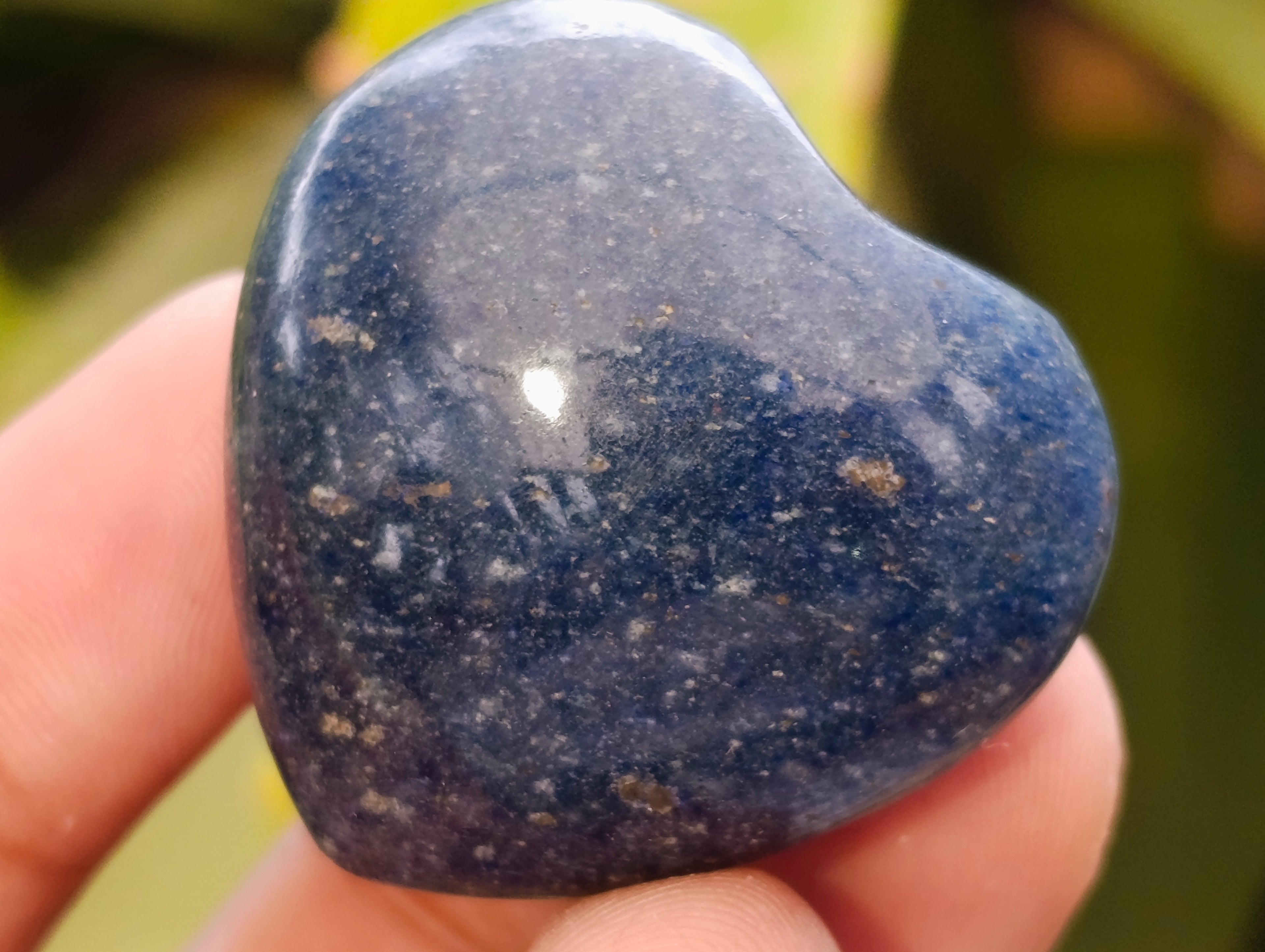 Polished Lazulite Hearts x 35 From Madagascar - Toprock Gemstones and Minerals 
