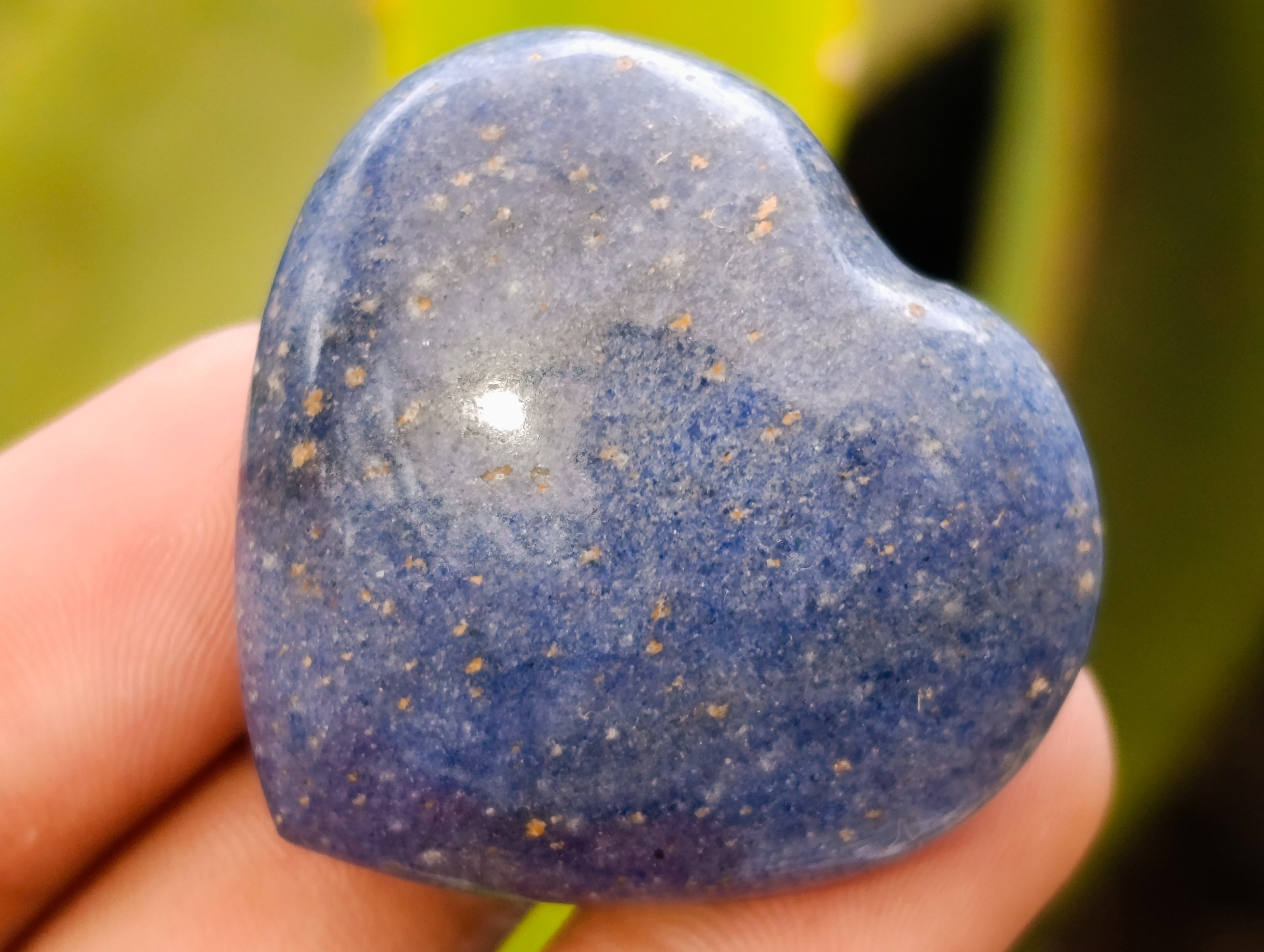 Polished Lazulite Hearts x 35 From Madagascar - Toprock Gemstones and Minerals 