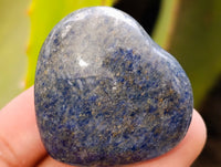Polished Lazulite Hearts x 35 From Madagascar
