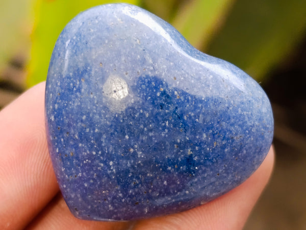 Polished Lazulite Hearts x 35 From Madagascar